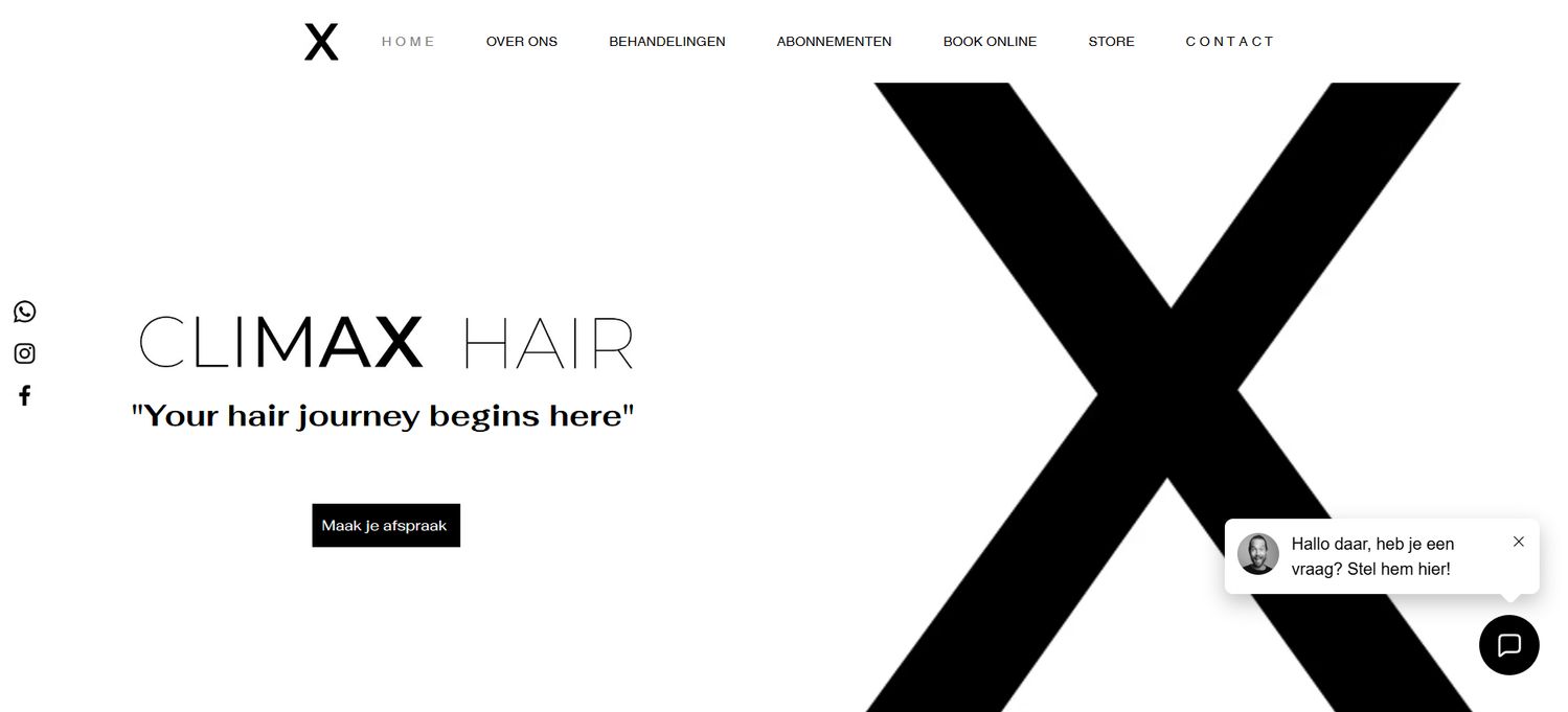 Climax Hair website